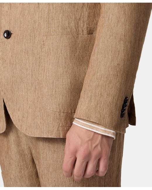 Brooks Brothers Natural Linen Single-Breasted Blazer for men