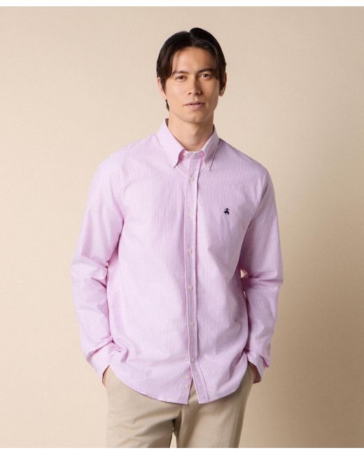Brooks Brothers Pink Slim Fit Oxford Shirt With Button Down Collar for men