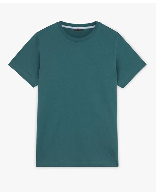 Brooks Brothers Grünes Baumwoll-t-shirt Mit Rundhalsausschnitt in Green für Herren