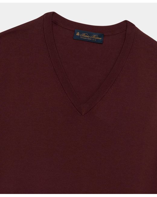 Brooks Brothers Purple Makò Cotton Knit Vest for men