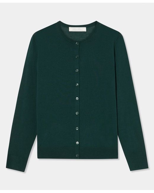 Brooks Brothers Green Relaxed Diamond Merino Cardigan