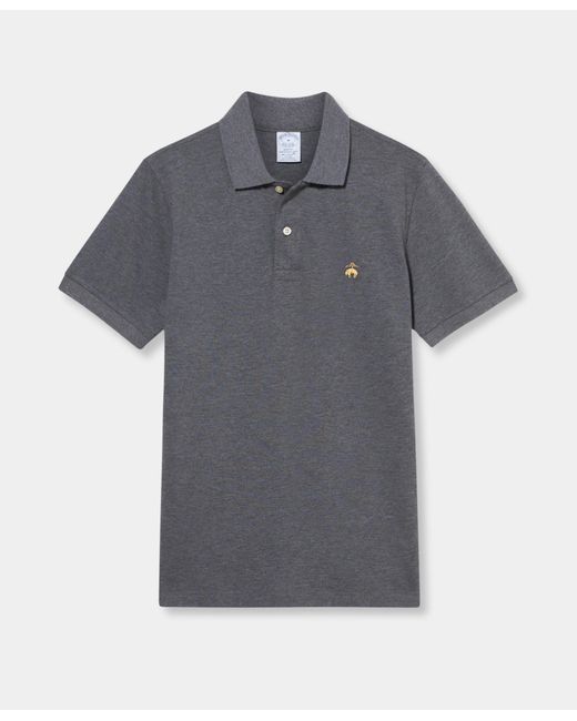 Brooks Brothers Gray Golden Fleece Supima Cotton Polo for men