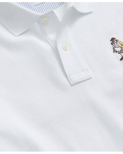 Brooks Brothers White Golden Fleece Henry Supima Polo Shirt for men
