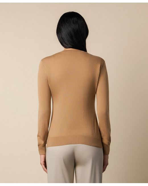 Brooks Brothers Natural Merino Wool Cardigan