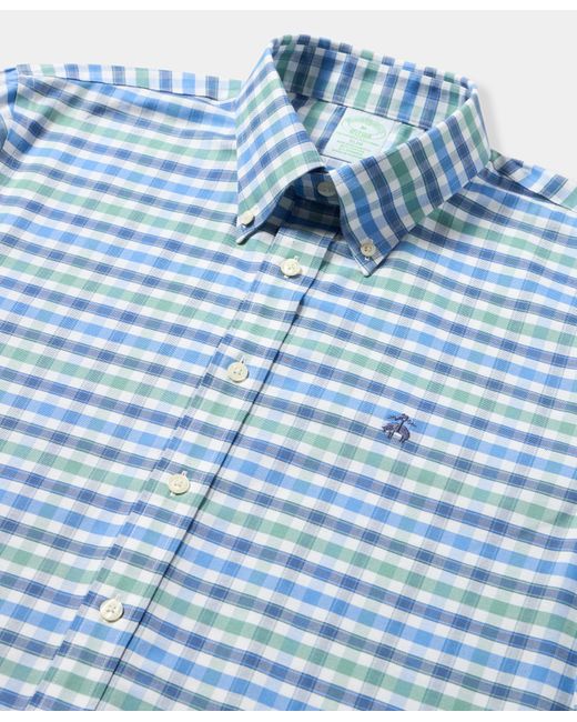 Camisa De Corte Slim De Golden Fleece A Cuadros Con Cuello Button-down Brooks Brothers de hombre de color Blue