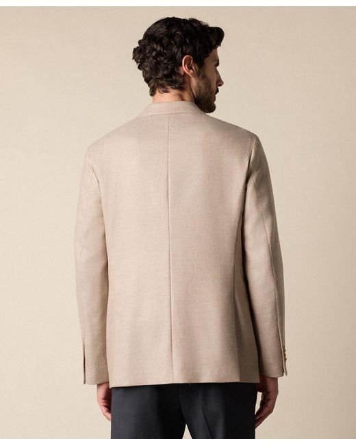 Brooks Brothers Natural Plain Twill Wool-Cashmere Blazer for men