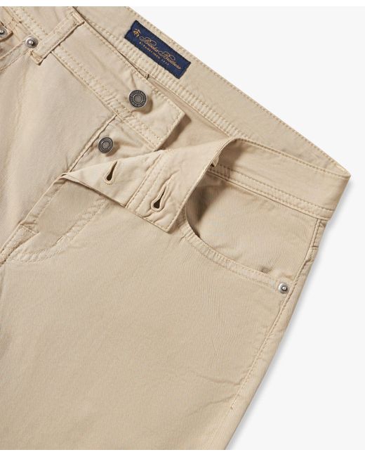 Beige Stretch Cotton Five-pocket Pants Brooks Brothers de hombre de color Natural
