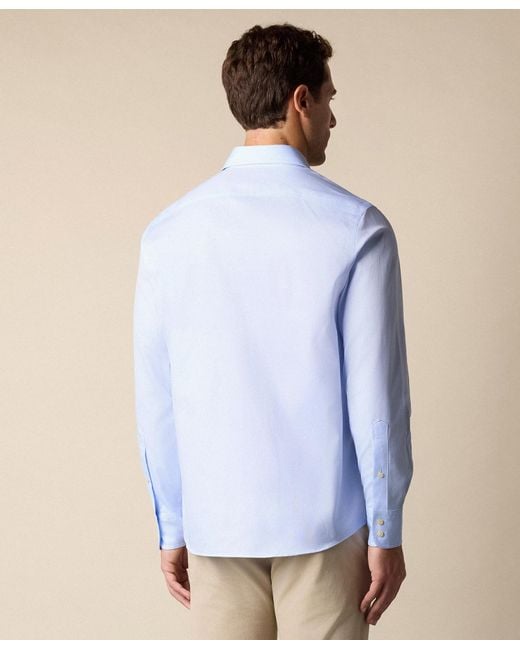 Brooks Brothers Blue Thomas Mason Regular Fit Shirt With English Spread Collar for men