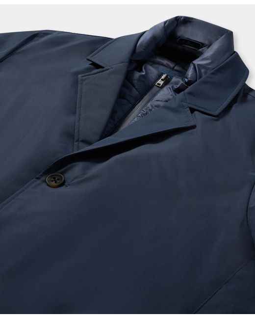 Brooks Brothers Blue Technical Trench Coat for men
