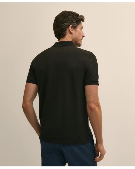 Brooks Brothers Black Golden Fleece Supima Cotton Polo for men