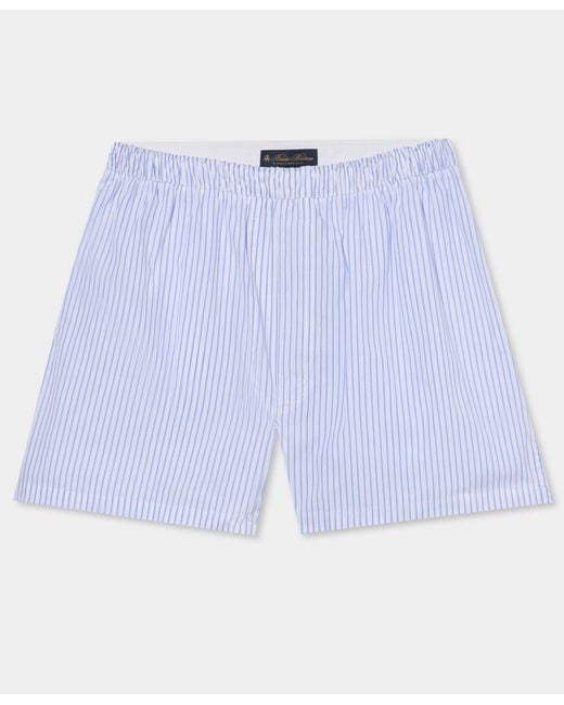 Bóxer En Algodón Micro Estampado Brooks Brothers de hombre de color Blue