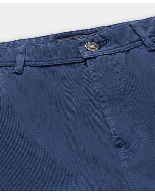 Brooks Brothers Blue Stretch Cotton Gabardine 5-Pocket Pant for men
