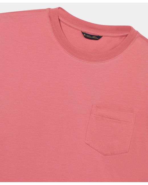 Brooks Brothers Pink Cotton Pocket T-Shirt for men