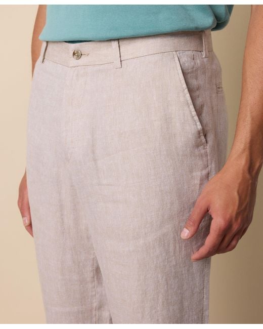 Brooks Brothers Gray Linen Trousers for men