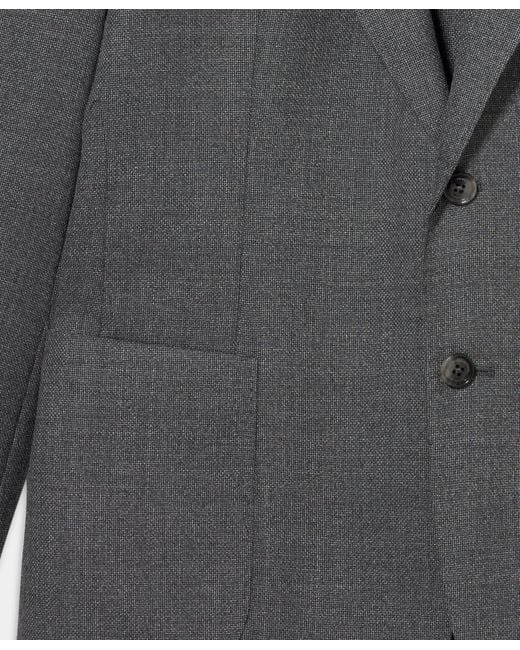 Brooks Brothers Gray Hopsack Virgin Wool Blazer for men