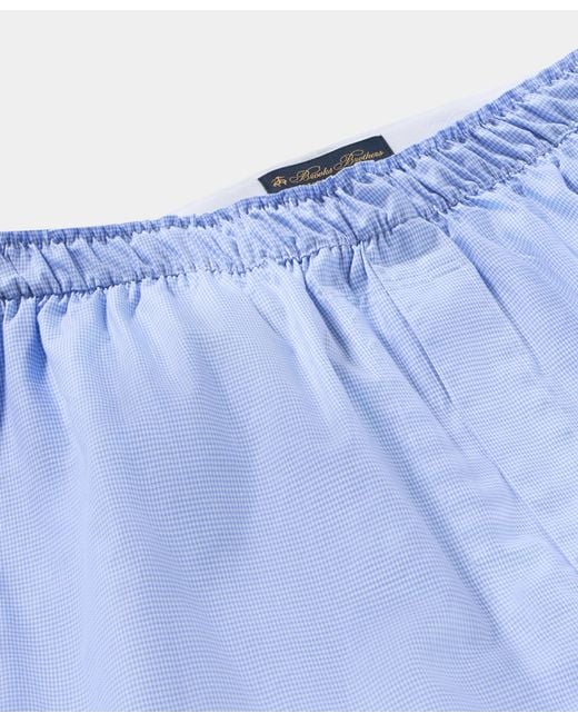 Boxer De Algodón Efecto Micro Brooks Brothers de hombre de color Blue