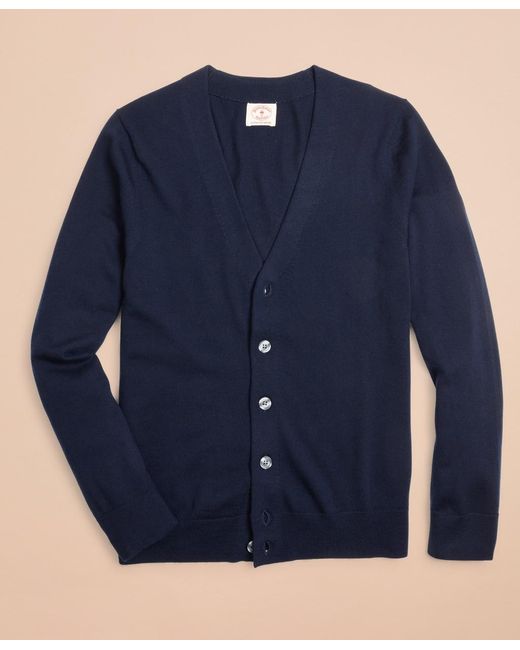 navy merino cardigan