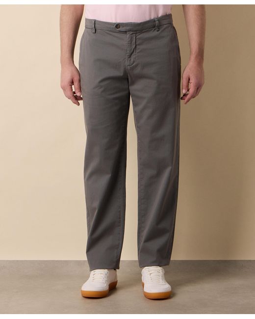 Brooks Brothers Gray Stretch Cotton Twill Chino for men