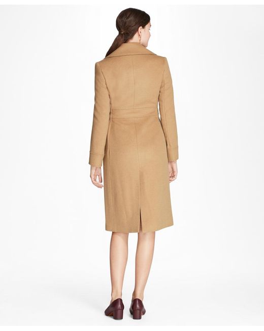 Brooks Brothers Camel Hair Polo Coat in Natural - Lyst
