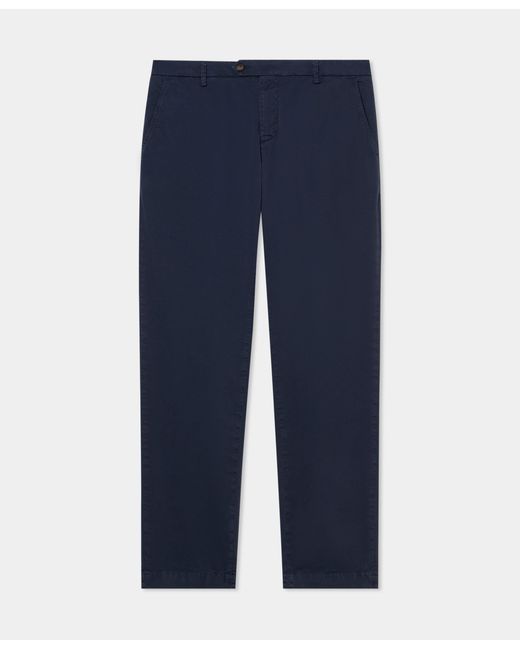 Brooks Brothers Blue Stretch Cotton Twill Chino for men