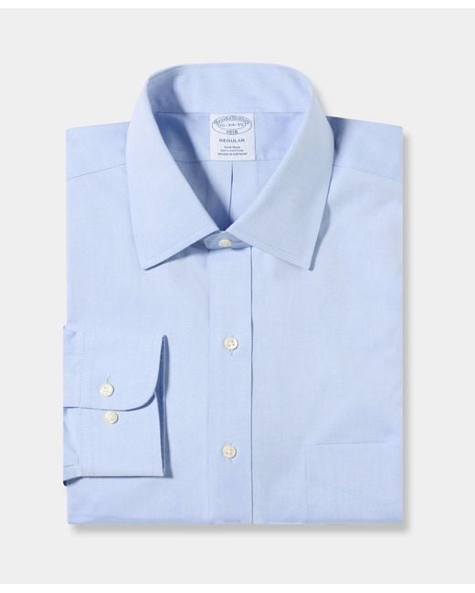 Brooks Brothers Regular Fit Hemd Aus Oxford Pinpoint Non-Iron Mit Ainsley-Kragen in Blue für Herren