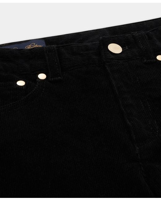 Brooks Brothers Black 5-Pocket Cotton Corduroy Pants