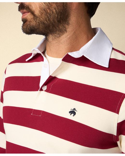 Brooks Brothers Red Striped Jersey Rugby Polo for men