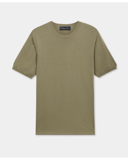 Brooks Brothers Green Makò Cotton T-Shirt for men