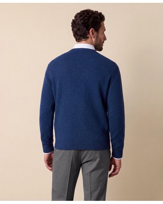 Brooks Brothers Blue Argyle Intarsia Sweater for men