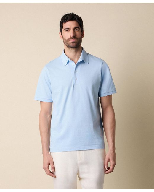 Brooks Brothers Blue Jersey Polo for men