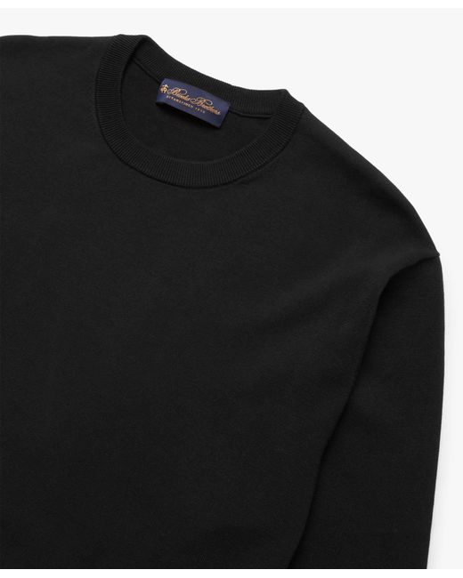 Brooks Brothers Black Cotton Crewneck for men