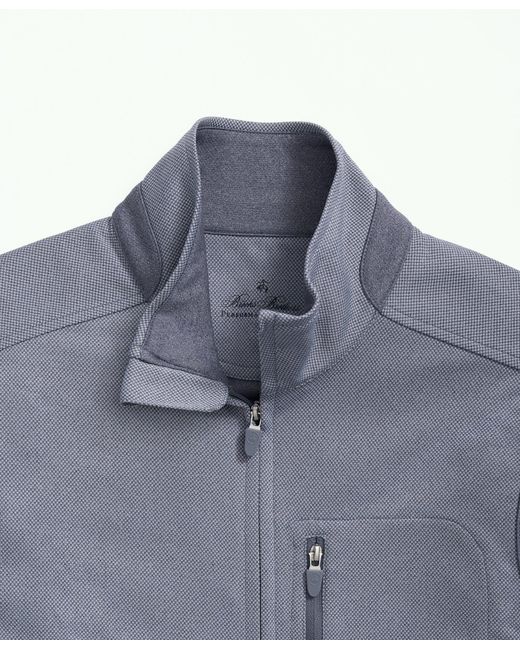 Brooks Brothers Blue Performance Series Full-zip Pique Vest for men