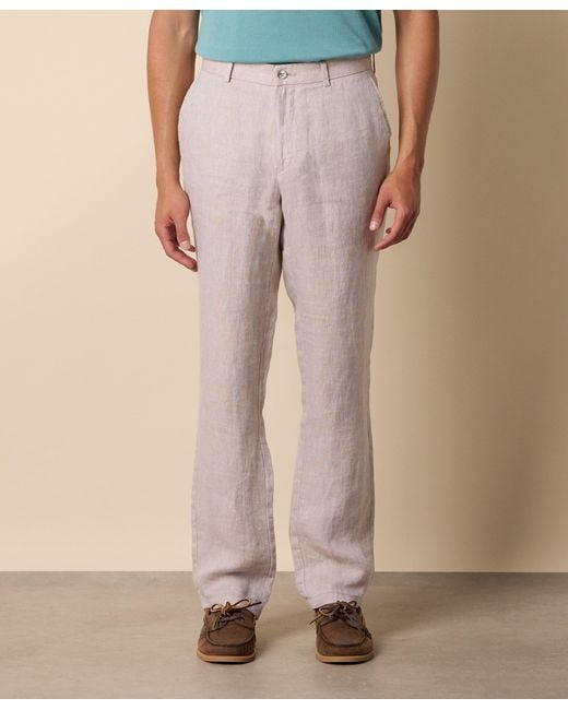 Brooks Brothers Gray Linen Trousers for men
