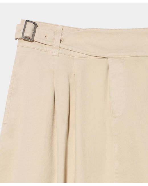 Brooks Brothers Natural Belted Skirt With Pleats