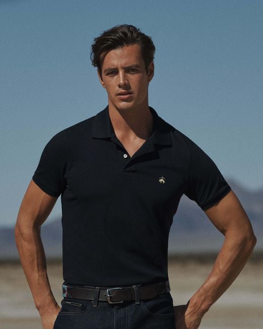 Brooks Brothers Blue Golden Fleece Supima Cotton Polo for men