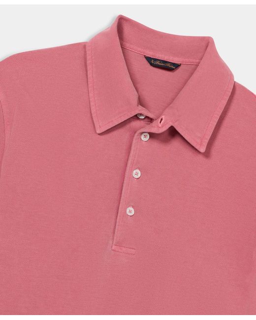 Brooks Brothers Poloshirt Aus Baumwoll-Piqué in Pink für Herren