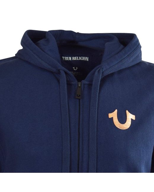 navy blue true religion hoodie