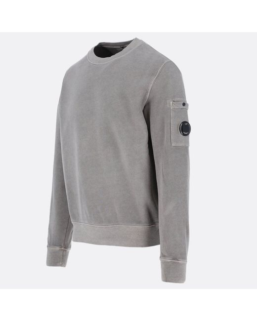 C.P. Company Brushed Resist Dye Sweatshirt in Gray for Men | Lyst