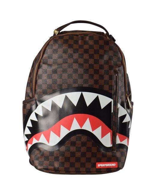 Sprayground Shark In Paris Faux Leather Backpack in Brown for Men - Save 20% - Lyst