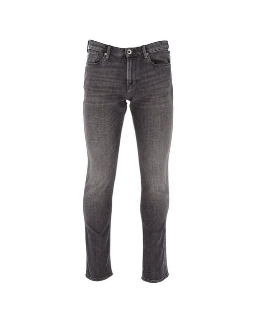 Emporio Armani Gray Grey Jeans With Logo for men