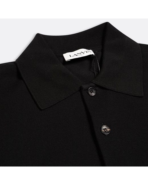 Lanvin Classic Cut Polo Shirt in Black for Men | Lyst