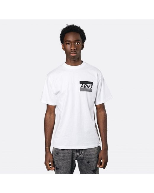 Aries Arise & Black Credit Card T-shirt in White for Men