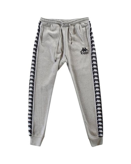 Kappa Grey/black Logo Sweatpants in 