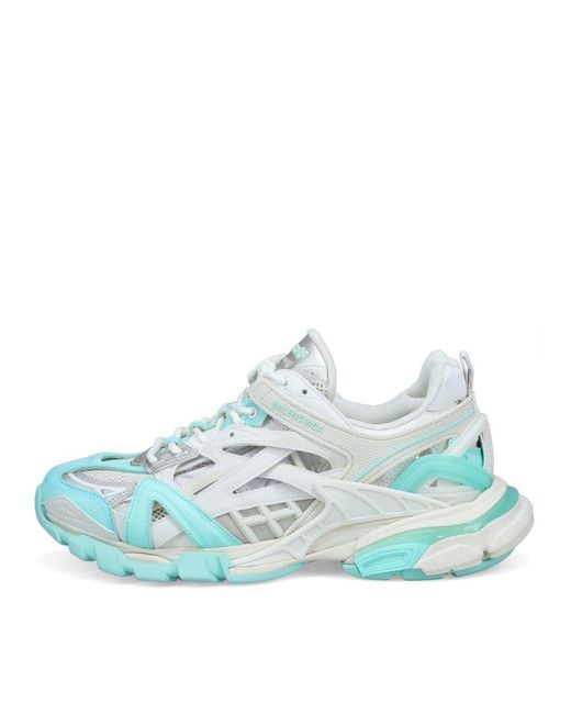 Balenciaga Leather Mint Grey Track Runner Sneakers in Mint/Beige/Grey  (Gray) for Men | Lyst