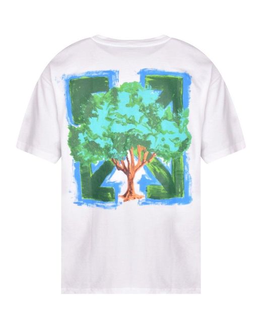 Off-White c/o Virgil Abloh White Arrow Tree Print Oversized T-shirt for Men  | Lyst