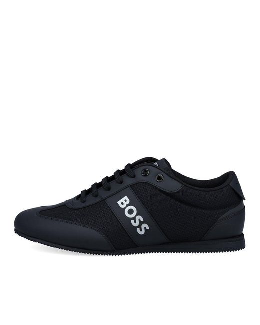 BOSS by HUGO BOSS & White Rusham Low Profile Sneakers in Black for Men ...