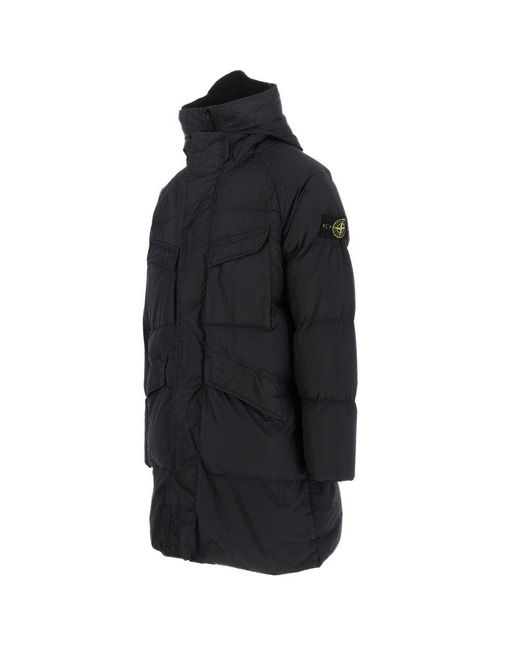 stone island crinkle reps jacket black