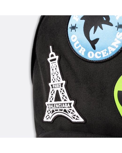 Balenciaga Multi Patch Explorer Backpack in Black for Men Lyst