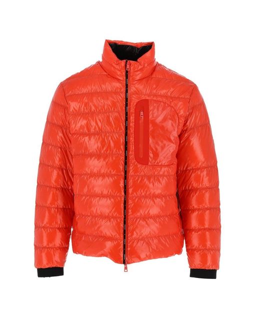 Moncler Synthetic Orange Giubbotto Maewo Down Jacket for Men - Lyst