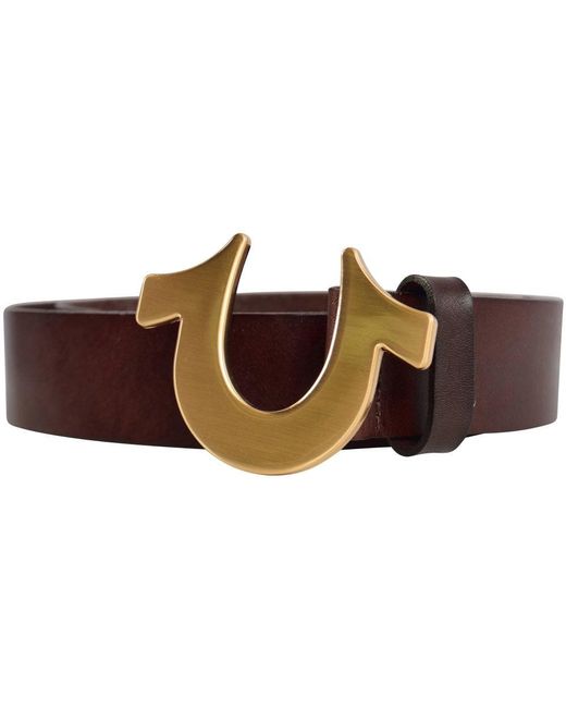 Brown/gold Horseshoe Buckle Belt 
